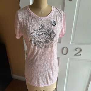HARD ROCK | punta cana baby pink nouveau t juniors XL NWT $40